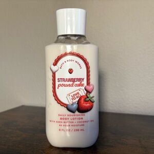 Strawberry Pound Cake Body Lotion Shea Butter Full Size 8 oz Bath & Body Works
